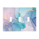Sghxwp Decorative Switch Plate Covers Abstract Watercolor Purple Blue Marble Art