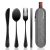 Travel Utensils with Case, Quatish Portable Silverware Set for Work