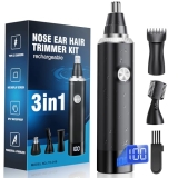 Nose Hair Trimmer for Men, 3-in-1 Professional Painless USB-C Rechargeable Eyebr