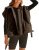 Athlisan Womens Fleece Vest Casual Sleeveless Button Down Sherpa Jacket Outerwea