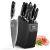 Damascus Kitchen Knife Sets, 9 Pieces Kitchen Knives Set with Block