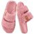 EverFoams Womens Fuzzy Open-toe Slippers Soft Comfy Memory Foam Indoor House Sho
