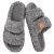 EverFoams Womens Fuzzy Open-toe Slippers Soft Comfy Memory Foam Indoor House Sho