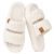 EverFoams Womens Fuzzy Open-toe Slippers Soft Comfy Memory Foam Indoor House Sho