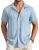 COOFANDY Button Down Shirt Men Short Sleeve Shirt Button Up Shirts for Men Linen
