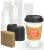 Dealusy 100 Pack 16 oz Disposable Coffee Cups with Lids and Sleeves