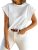 Tankaneo Womens Summer Cap Sleeve Tank Top Crew Neck Solid Casual Loose Fit Basi