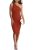 PRETTYGARDEN One Shoulder Dresses for Women 2025 Summer Ruched Mesh Asymmetrical