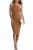 PRETTYGARDEN One Shoulder Dresses for Women 2026 Summer Ruched Mesh Asymmetrical