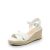 DREAM PAIRS Women’s Espadrille Wedge Sandals,Size 8.5,White-Pu