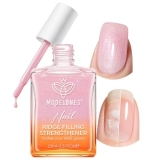 modelones Nail Strengthener Glitter Pink Nail Polish Nail Repair for Damaged Nai