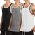 COOFANDY Mens Tank Top White Gym Sleeveless Shirts Cotton for Summer Muscle Tank