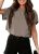 UNCLECAT Women’s Cropped T Shirts Trendy Short Sleeve Crew Neck Crop Tops Solid