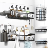NESOMI Shower Caddy Adhesive Shower Organizer 7-Pack
