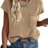 KIRUNDO Sweaters for Women Fall 2026 Oversized V Neck Cozy Cute Casual Long Slee