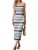 PRETTYGARDEN Tank Dress for Women 2026 Summer Casual Striped Maxi Sundress