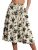 Yincro Women’s A-Line Midi Skirt with Pockets High Waist Flared Below The Knee S