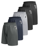 BOOJO 5 Pack Athletic Gym Mens Shorts