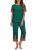 Ekouaer Women’s Two Piece Lounge Set Short Sleeve Shirt and Capri Pants Mumu Paj