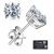 Moissanite Stud Earrings 2.0CT D Color
