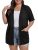 OLRIK Plus Size Black Cardigan for Women Dressy Summer Swimsuit Cover Up Solid B