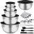 WEPSEN Mixing Bowls Set, 25PCS Stainless Steel Mixing Bowl with Lid Set