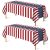 OHOME 4th of July Decorations – Patriotic American Flag Plastic Tablecloth for 2
