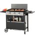 Portable Outdoor Grill Table, Folding Grill Cart with Wheels
