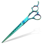 Fenice Totem Dog Grooming Scissors: 7″ Straight Pet Shears Skeletonized blade Ma