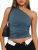 Trendy Queen Women’s One Shoulder Tops – Asymmetrical Sleeveless Crop Tops
