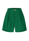 KIRUNDO Shorts for Women Dressy Casual Summer Elastic Waist in the Back Pleated