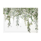 Tewujay Light Switch Cover Green Eucalyptus Leaves 3 Gang Wall Plate Triple Ligh