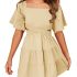 Ekouaer Womens Silk Satin Pajamas Short Sleeve Sleepwear Soft Button Down Lounge