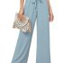 Vidifid Women Denim Cami Dress Tie Shoulder Ruffle Hem Short Dresses Babydoll Wa