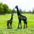EZTZEN Giraffe Metal Garden Stakes Decorative