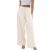 Duyang Womens Cotton Linen Palazzo Pants Drawstring Elastic Waist Casual Wide Le
