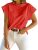 Tankaneo Womens Summer Cap Sleeve Tank Top Crew Neck Solid Casual Loose Fit Basi