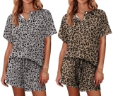 Ekouaer 2 Pack Womens Pajama Sets Short Sleeve Top with Shorts Soft Comfy Lounge