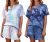 Ekouaer 2 Pack Womens Pajama Sets Short Sleeve Top with Shorts Soft Comfy Lounge