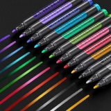 ARTISTRO 12 Metallic Paint Pens for Glass Marking
