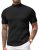 COOFANDY Men’s Mock Turtleneck Sweater Short Sleeve Casual Basic Tops Ribbed Kni