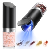 Sangcon Gravity Electric Salt and Pepper Grinder Set with Dust Cover