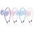 GAFATORY Glitter Butterfly Headbands 4Pcs Butterfly headband Sparkly Hair Band B