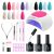 SUNUV Gel Nail Polish Kit with UV Light for Nails SUN2C 16 Colors Gel Polish Set