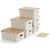 Bagnizer Small Plastic Storage Bins with Bamboo Lids 5.2qt Stackable Box Basket