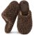 Snug Leaves Women’s Scuff Slippers Furry Cute Curly Faux Wool Slip-on Indoor Mem