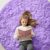 OLANLY Purple Round Rugs for Bedroom – Machine Washable