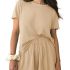 Zeagoo Dresses for Women Women’s Casual Short Sleeve Maxi Long Dress Linen Butto