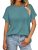 AUTOMET Women’s Oversized Short Sleeve T Shirts Casual Drop Shoulder Rolled Cuff