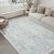 PureCozy Blue Area Rug 5×7 Machine Washable Vintage Living Room Distressed Non S